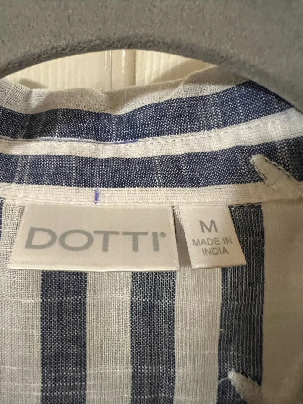 NWOT Dotti Striped Starfish Embroidered Swim Coverup Shirtdress Size Medium